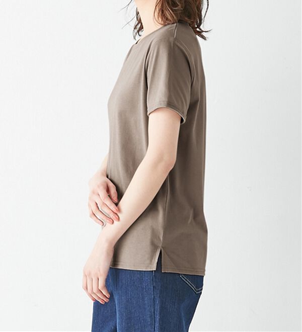 Viola e Viola（ヴィオラ エ ヴィオラ）の「【５つの機能付】毎日着たい！クルーネックＴシャツ（Tシャツ）」｜詳細画像