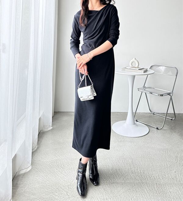 GeeRA（ジーラ）の「ドレープデザインワンピース（その他ワンピース）」｜詳細画像