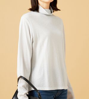 BELLUNA（ベルーナ）の「ラメ調ハイネックプルオーバー（カットソー）」｜詳細画像
