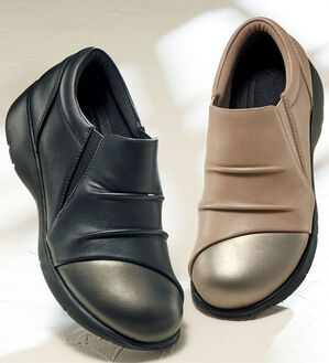 ルフラン（ルフラン）の「＜ラシーナコンフォート＞５Ｅ配色ギャザースリッポン（スリッポン）」｜詳細画像