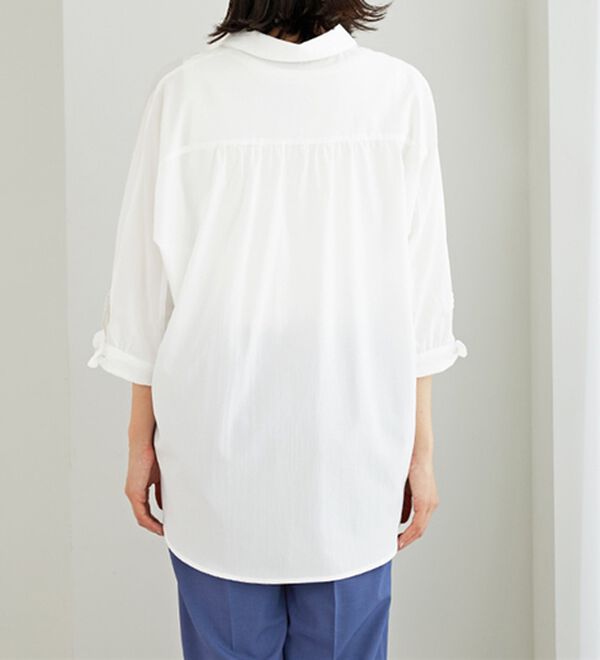 BELLUNA（ベルーナ）の「イージーケア！袖リボンシャツチュニック（チュニック）」｜詳細画像