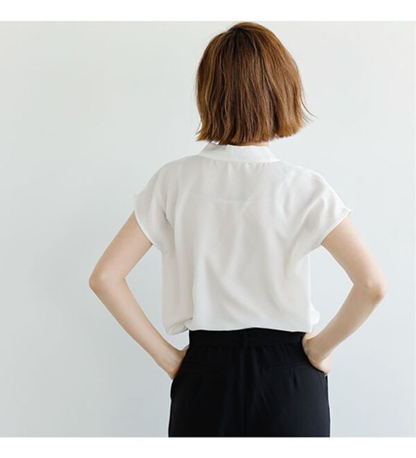 GeeRA（ジーラ）の「【ジャケット+2ボトム】洗えるストレッチ！ジャケット＆ブラウス＆パンツ＆スカートスーツセット（パンツスーツ）」｜詳細画像