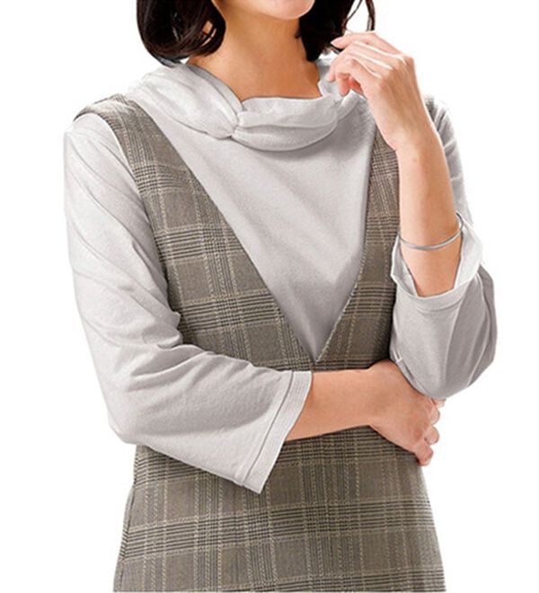 ルフラン（ルフラン）の「肌に優しい綿混チュール使いカットソー（カットソー）」｜詳細画像