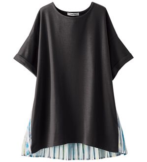 BELLUNA（ベルーナ）の「バックプリーツ使いプルオーバー（カットソー）」｜チャコール系