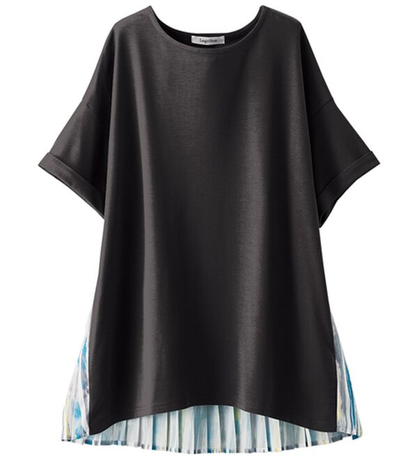 BELLUNA（ベルーナ）の「バックプリーツ使いプルオーバー（カットソー）」｜チャコール系