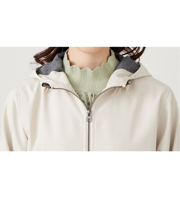 BELLUNA（ベルーナ）の「はっ水加工ボンディング素材ロング丈パーカー（ハーフコート）」｜詳細画像