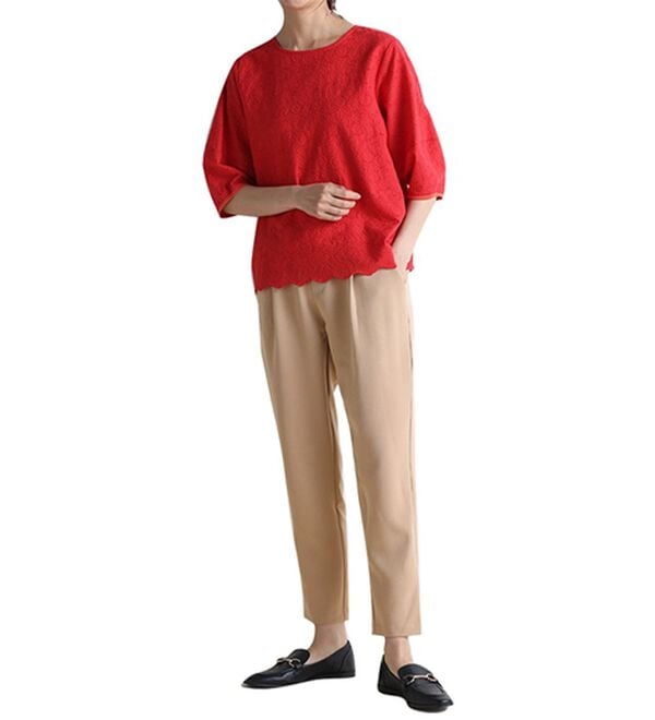 RANAN（ラナン）の「【選べる股下】美脚シルエットタックパンツ（股下６１・６５ｃｍ）（フルレングスパンツ）」｜詳細画像