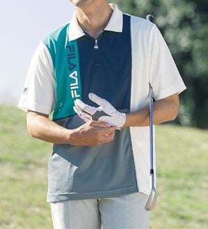 「【２着組】＜フィラ＞キシリトール加工配色デザインポロ（メンズポロシャツ）」｜詳細画像