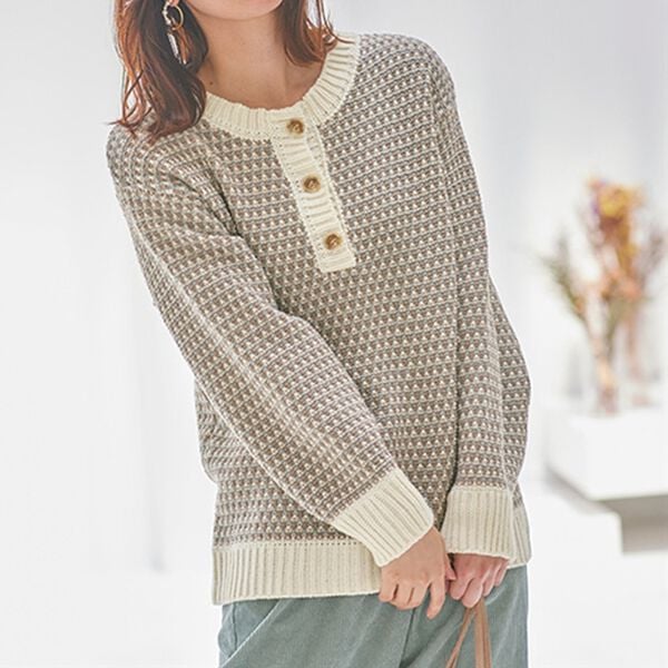 BELLUNA（ベルーナ）の「前後２ＷＡＹで着られるカラフルニット（ニット・セーター）」｜詳細画像