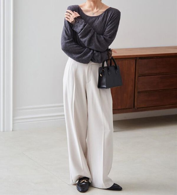 RANAN（ラナン）の「リバーシブルシアーレースＴ（カットソー）」｜詳細画像