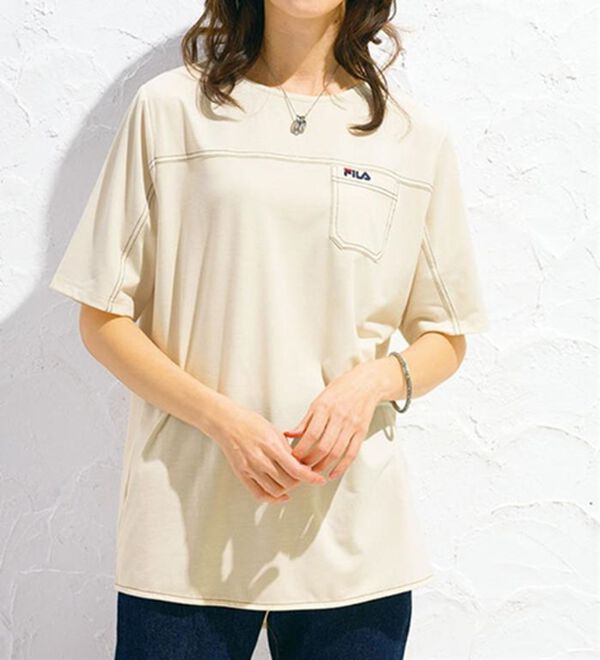ルフラン（ルフラン）の「＜ＦＩＬＡ＞ステッチデザインＴシャツ（Tシャツ）」｜詳細画像