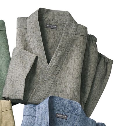 「麻入りサラッと涼感作務衣（メンズ和装・浴衣・和装グッズ）」