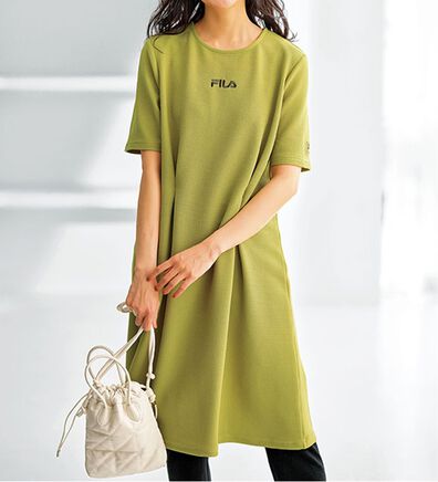 BELLUNA（ベルーナ）の「＜ＦＩＬＡ＞ふくれジャカード素材チュニックワンピース（カットソーワンピース）」