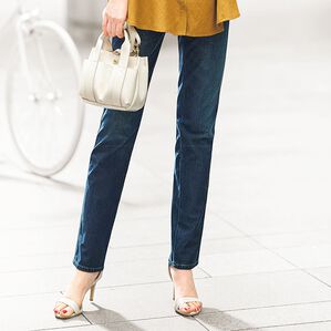 BELLUNA（ベルーナ）の「冷感クールジャージー素材美脚ジーンズ（フルレングスパンツ）」｜詳細画像