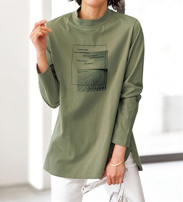 BELLUNA（ベルーナ）の「綿１００％ロゴデザインプルオーバー（カットソー）」｜詳細画像