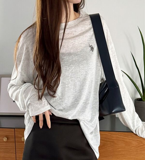 GeeRA（ジーラ）の「【Ｕ．Ｓ．ＰＯＬＯ　ＡＳＳＮ．】スラブシアーロンＴ（Tシャツ）」｜オートミール