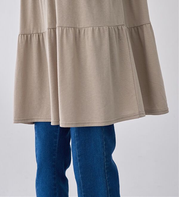 alotta（アロッタ）の「楽に可愛く！ふんわり綿混ティアードチュニック（チュニック）」｜詳細画像