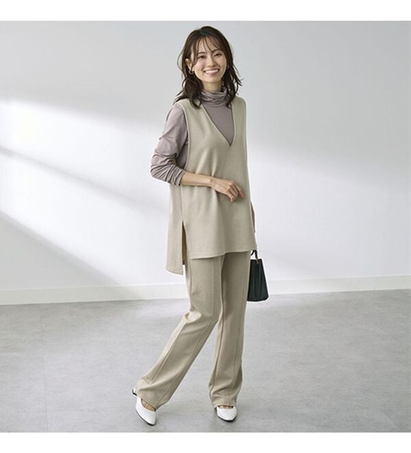 BELLUNA（ベルーナ）の「なめらかテンセル（ＴＭ）繊維ストレッチプルオーバー（カットソー）」｜詳細画像