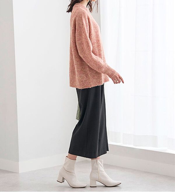 BELLUNA（ベルーナ）の「サマ見え（スーパーウォーム）ウール調センタープレスクロップドパンツ（クロップドパンツ）」｜詳細画像