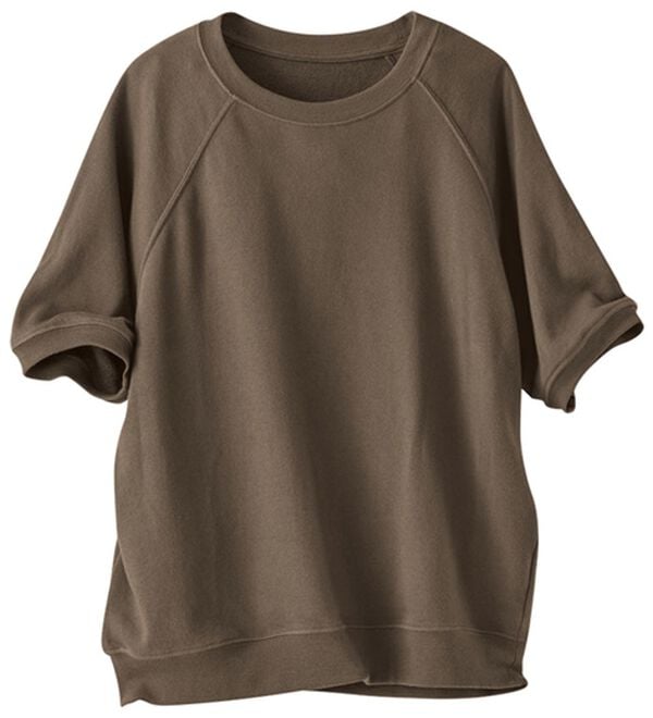 BELLUNA（ベルーナ）の「≪ＨｕｇＲｅａｍコットン≫裏毛半袖プルオーバー（カットソー）」｜詳細画像
