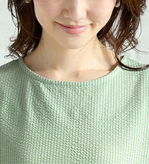 BELLUNA（ベルーナ）の「サッカー素材裾ボタンプルオーバー（カットソー）」｜詳細画像