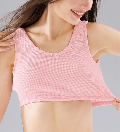 「【３色組】脱ぎ着が簡単！綿混のび～るらくらくブラ・ショーツ（ブラジャー）」