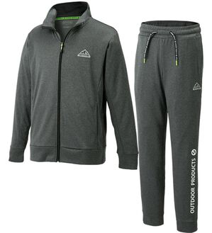 「＜アウトドアプロダクツ＞カチオン杢アクティブジャージ上下セット（メンズルームウェア）」｜チャコール
