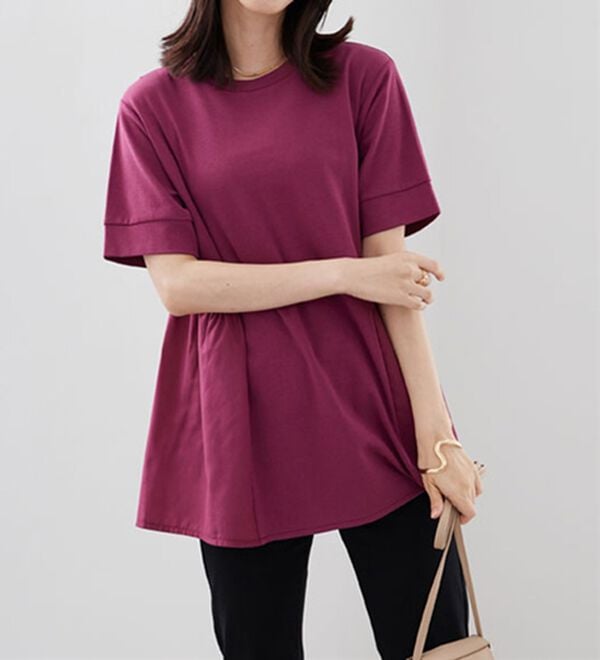 BELLUNA（ベルーナ）の「ギャザー切替デザイン細見えチュニック（チュニック）」｜詳細画像