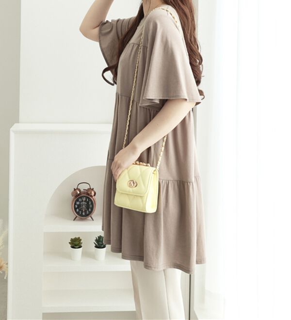 alotta（アロッタ）の「楽に可愛く！ふんわり綿混ティアードチュニック（チュニック）」｜詳細画像