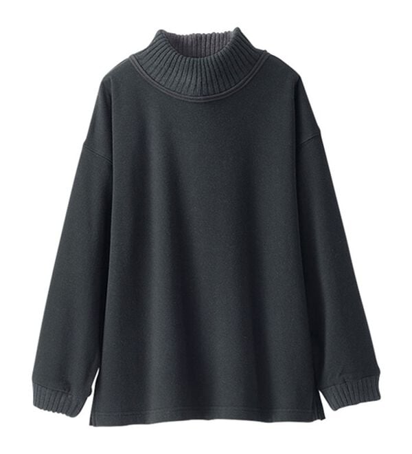 BELLUNA（ベルーナ）の「まるで着る毛布！静電防止付裏ファーニットリブトレーナー（トレーナー・スウェット）」｜詳細画像