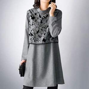 ベアークッキー♢﻿QutieFrash♢﻿変形チュニック フロッキー使い重ねデザインチュニック - ベルーナ【公式】