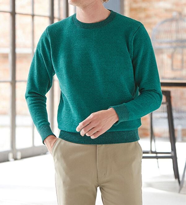 「＜コムルヴァン・オム＞洗える洗練モールセーター（メンズニット・セーター）」｜詳細画像