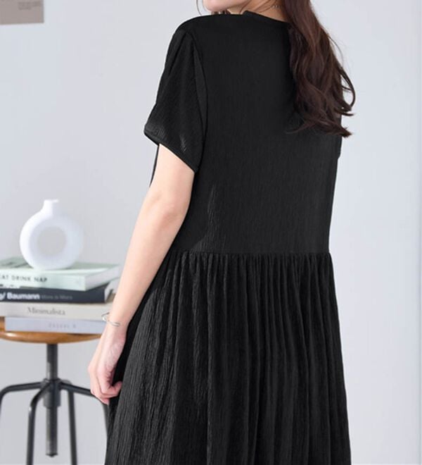 Viola e Viola（ヴィオラ エ ヴィオラ）の「【５つの機能付】楽ちんジャカードワンピース（カットソーワンピース）」｜詳細画像