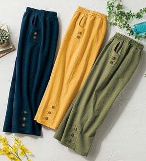 ルフラン（ルフラン）の「【３本組】柔らかふんわり心地いい綿１００％クロップドパンツ＜ポレット＞（クロップドパンツ）」｜詳細画像