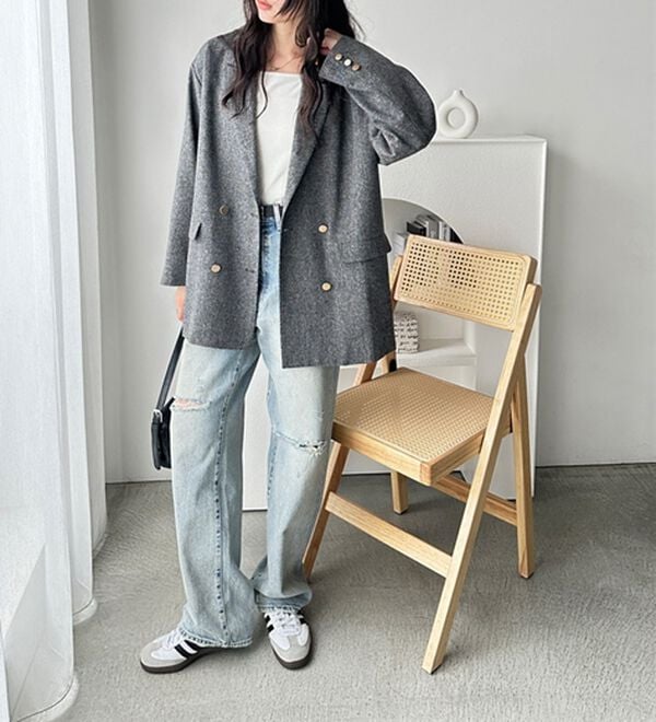 GeeRA（ジーラ）の「オーバーサイズダブルテーラードジャケット（テーラードジャケット）」｜詳細画像