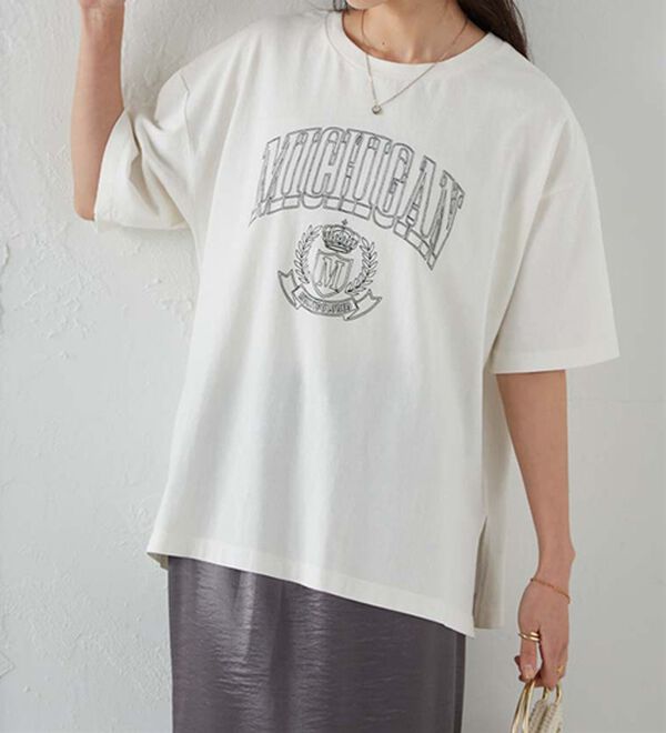 RANAN（ラナン）の「ヴィンテージライクロゴTシャツ（カットソー）」｜詳細画像