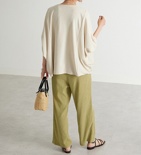 BELLUNA（ベルーナ）の「美しく隠す！技ありカットジョーゼットトップス（カットソー）」｜詳細画像
