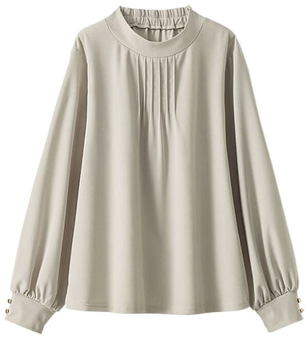 BELLUNA（ベルーナ）の「着脱楽々！袖ボタンデザインブラウス（ブラウス）」｜詳細画像