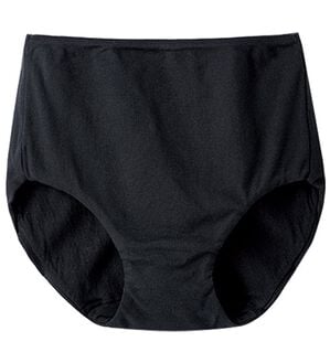 LAVIENNE（ラヴィエンヌ）の「綿１００％ガーゼ調二重仕立てショーツ（ショーツ）」｜ブラック