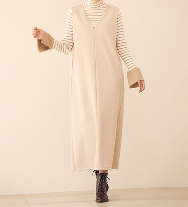 RANAN（ラナン）の「＜ムースタッチ＞洗える！バイカラータートルリブニット（ニット・セーター）」｜詳細画像