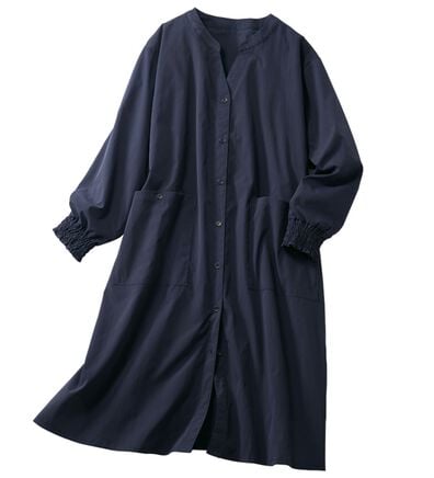 LAVIENNE（ラヴィエンヌ）の「シャーリングスリーブシャツワンピース（チュニック）」