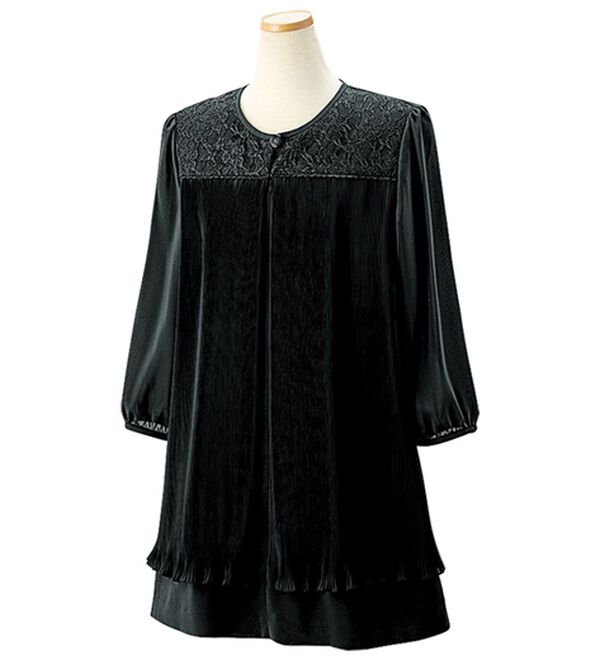 ルフラン（ルフラン）の「レース使いプリーツチュニック（ブラックフォーマル（喪服・礼服））」｜詳細画像