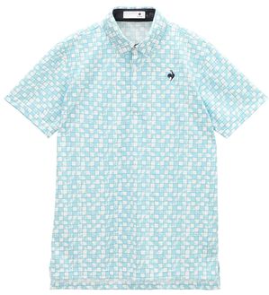 「＜ルコック＞ルースタータイル柄半袖シャツ（メンズシャツ）」｜サックス