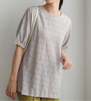 BELLUNA（ベルーナ）の「総レース素材Dカン使いチュニック（チュニック）」｜ライトベージュ