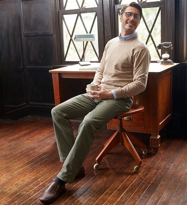 「＜コムルヴァン・オム・ウェルネス＞すっきりはける腰らくパンツ（メンズフルレングスパンツ）」｜詳細画像