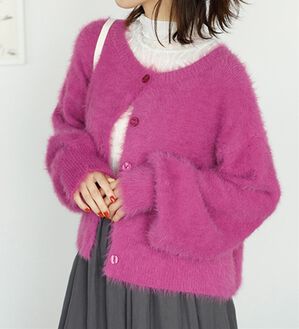 GeeRA（ジーラ）の「前後２ＷＡＹシャギー袖ボリュームニット（ニット・セーター）」｜ピンク