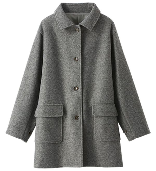 BELLUNA（ベルーナ）の「ウール調ステンカラーコート（ハーフコート）」｜詳細画像
