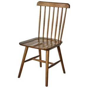 「天然木ウィンザー調デザインチェア２脚組（椅子・チェア・スツール）」｜ブラウン