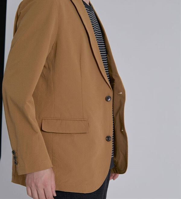 「＜ダンロップ・リファインド＞さらっと軽快サッカーテーラード（メンズジャケット）」｜詳細画像