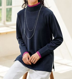 BELLUNA（ベルーナ）の「配色デザイン重ね着風ニットセーター（ニット・セーター）」｜詳細画像